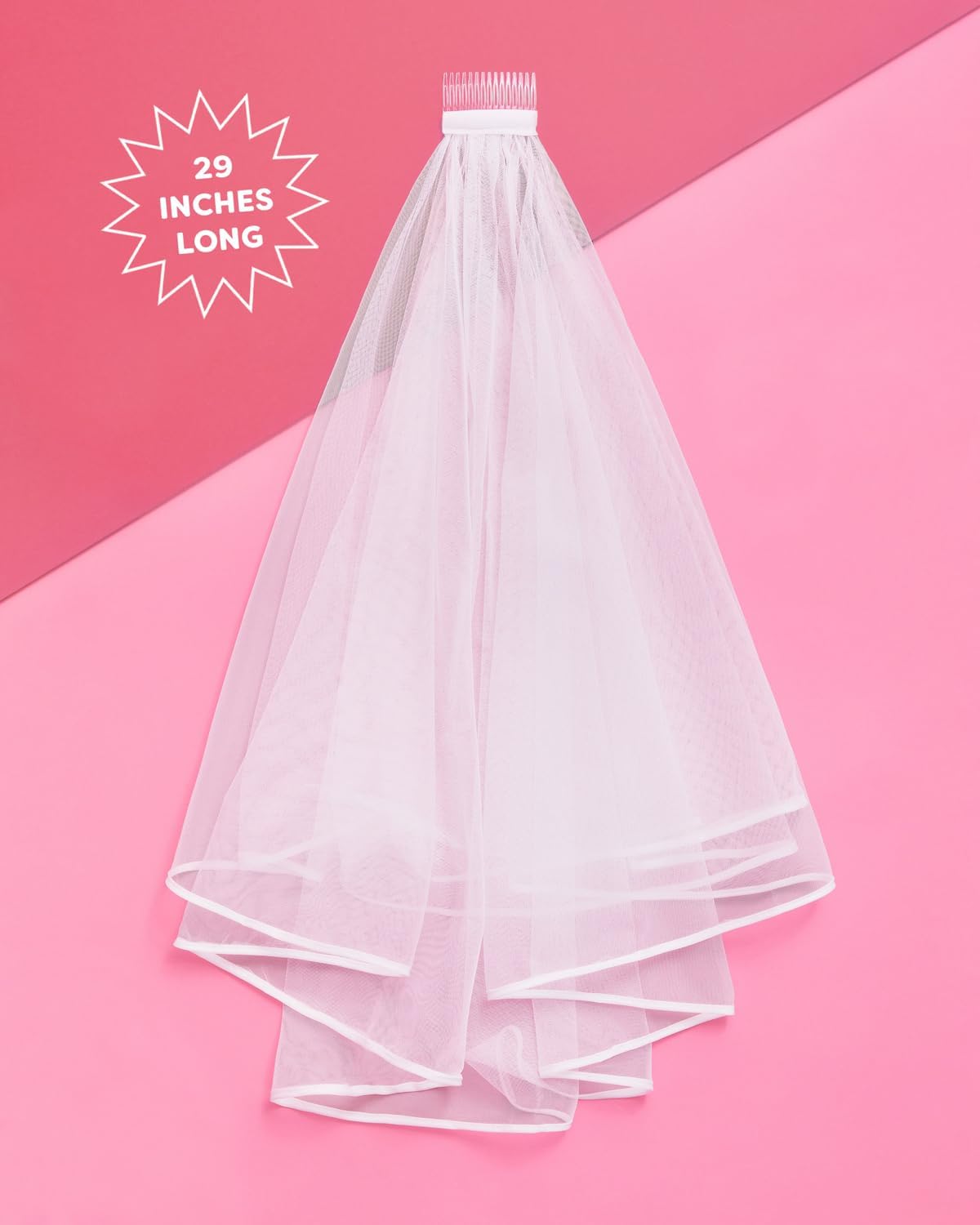 xo, Fetti Bridal Veil | Bachelorette Party Decorations, Bride To Be Gift, Bridal Shower, Wedding - Image 2