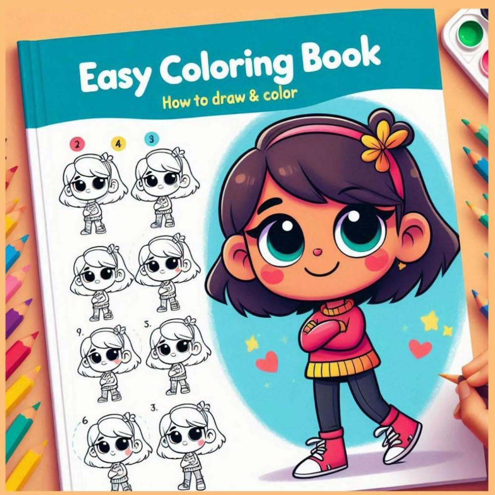 Easy Coloring Book : Learn How to Draw & Color – Step by Step: How to Draw & Color – Step by Step