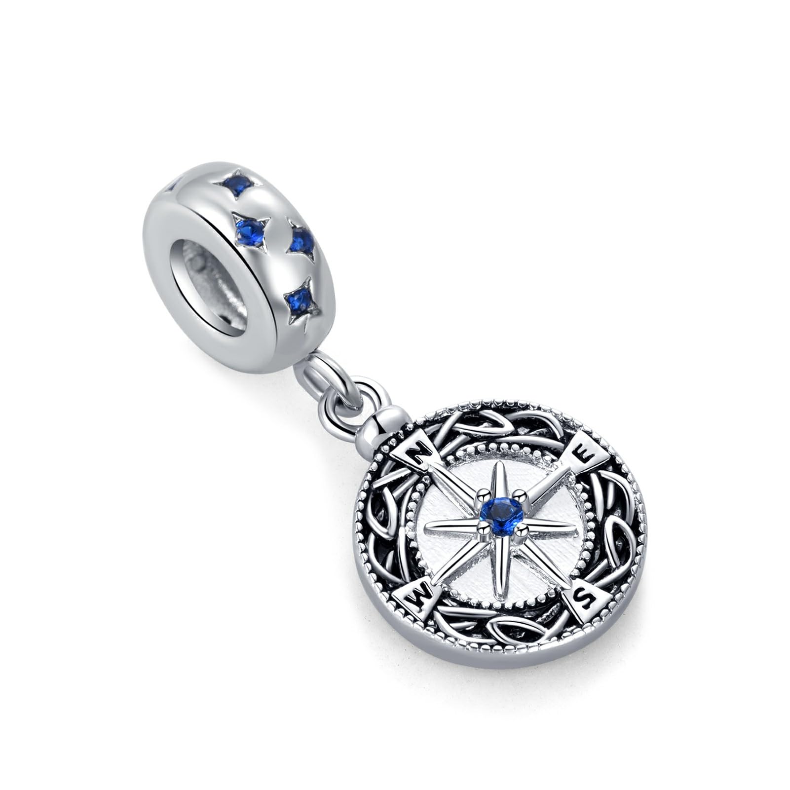 Charm de brújula para regalar compatible con pulsera Pandora 8