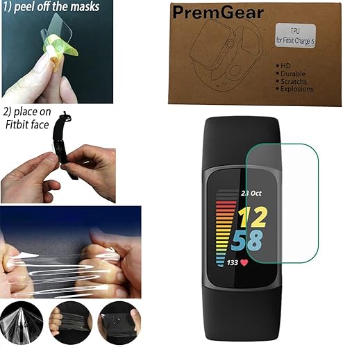 Miniatura 8 de Fitbit Charge 5 Advanced Fitness & Health Tracker (blanco) con GPS integrado, herramientas de gestión de estrés, paquete con 2 correas de reloj,