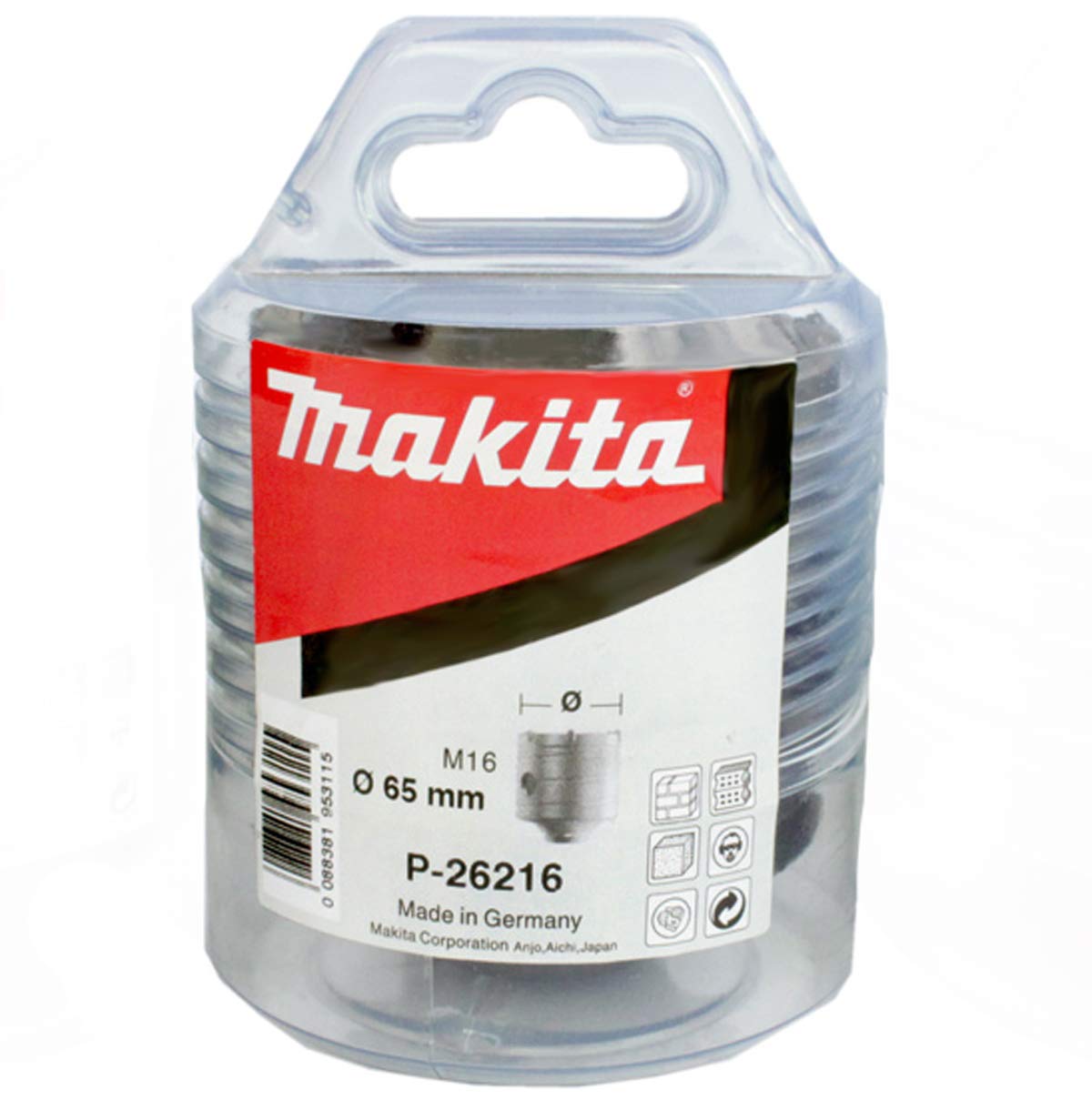 Makita P-26216 - Corona sds-plus con percusion para hormigon y ladrillo 65x60 HR3000c