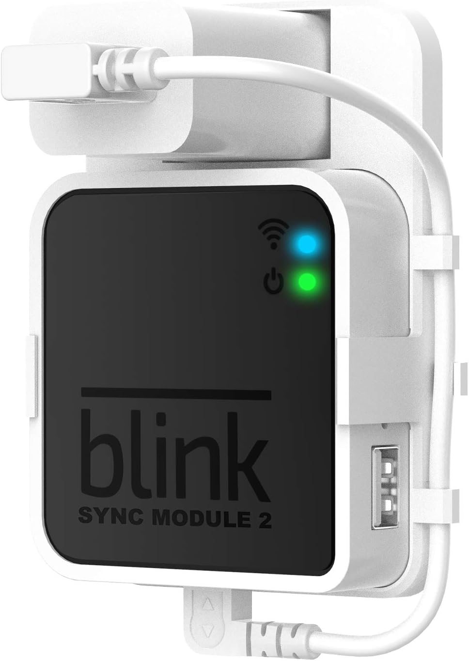64GB USB Flash Drive + Outlet Wall Mount for Blink Sync Module 2,Simple Mounting