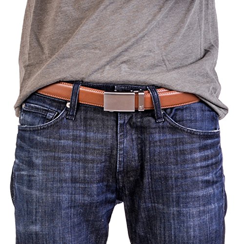 Image of Mission Belt Men's Leather Ratchet Belt, 40mm Metal Collection