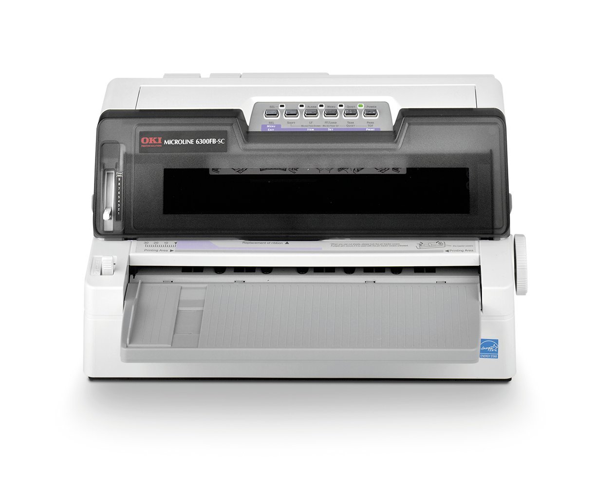 OKI ML6300FB-SC Stampante ad aghi, sistema di stampa 24 aghi a impatto, 106 colonne, 450 cps (caratteri al secondo)