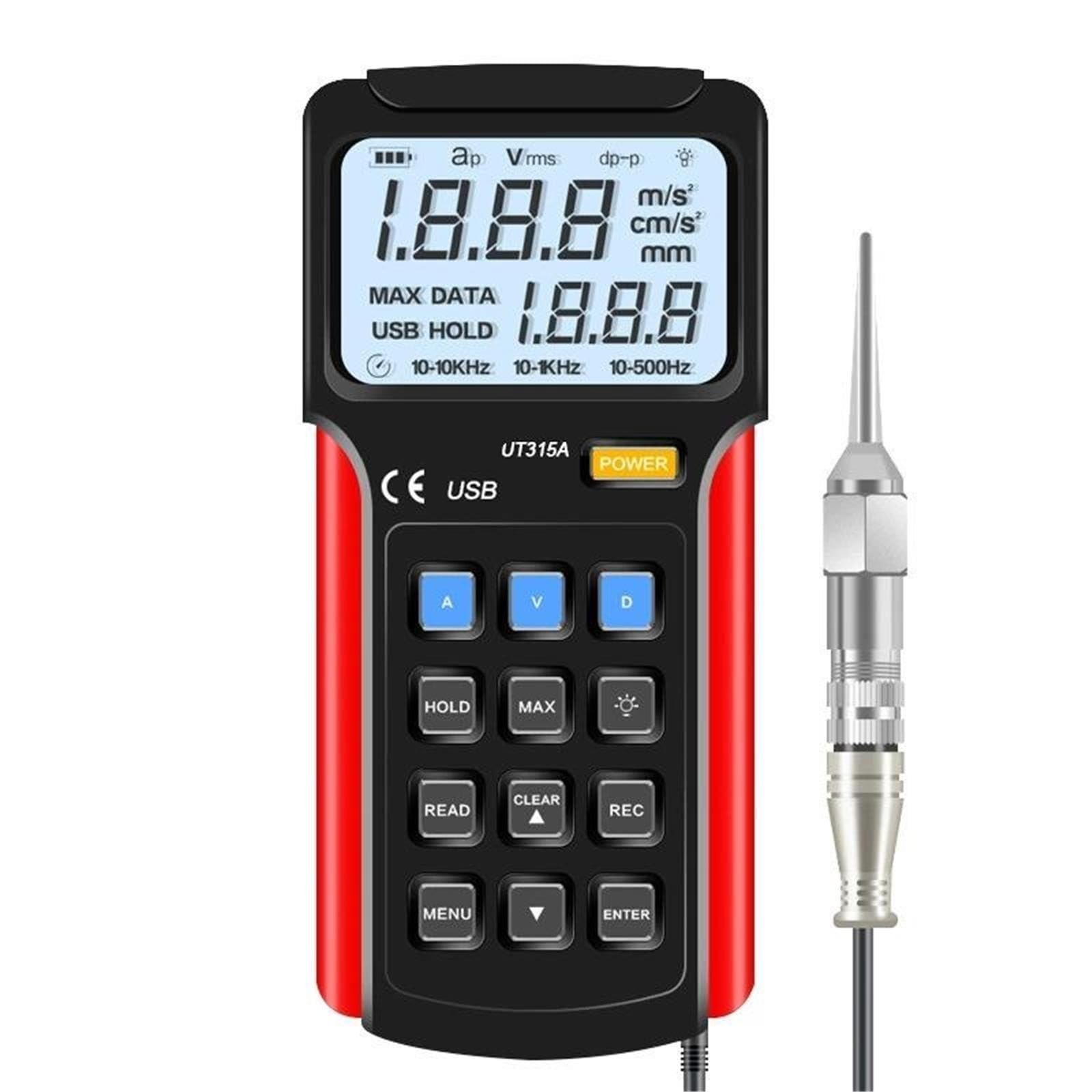 Vibration Meter, Digital Portable Electronic Industrial Vibrations UT315A