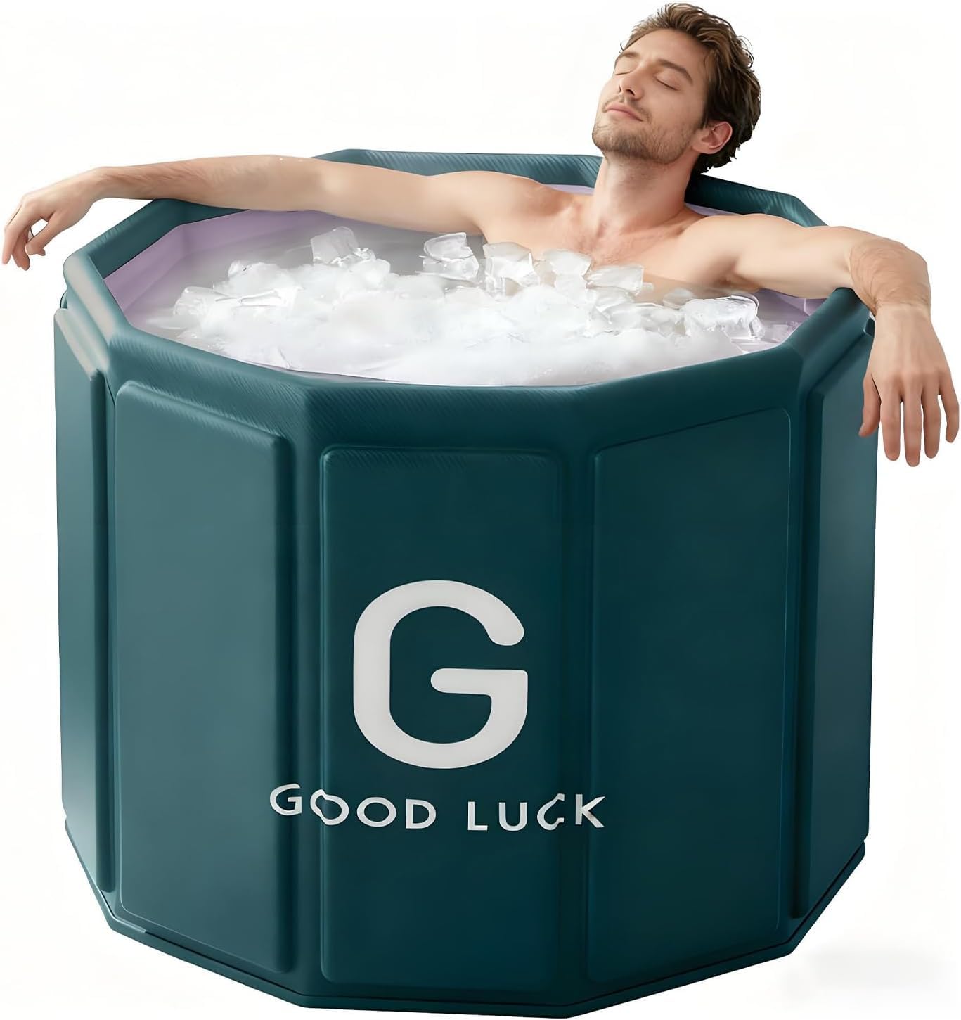 Simcat Portable Foldable Bathtub, Ice Bath tub for Cold Water Therapy Training,Bathroom Freestanding Bathtubs for Shower Spa (Green)