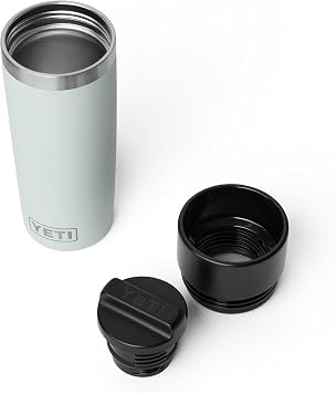 YETI Rambler 16 oz 473 ml Coffee Travel Bottle with 100% Leakproof Hotshot Commuter Cap, Vacuum Insulated Stainless Steel Tea & Coffee Cup Travel Mug, Ridgeline