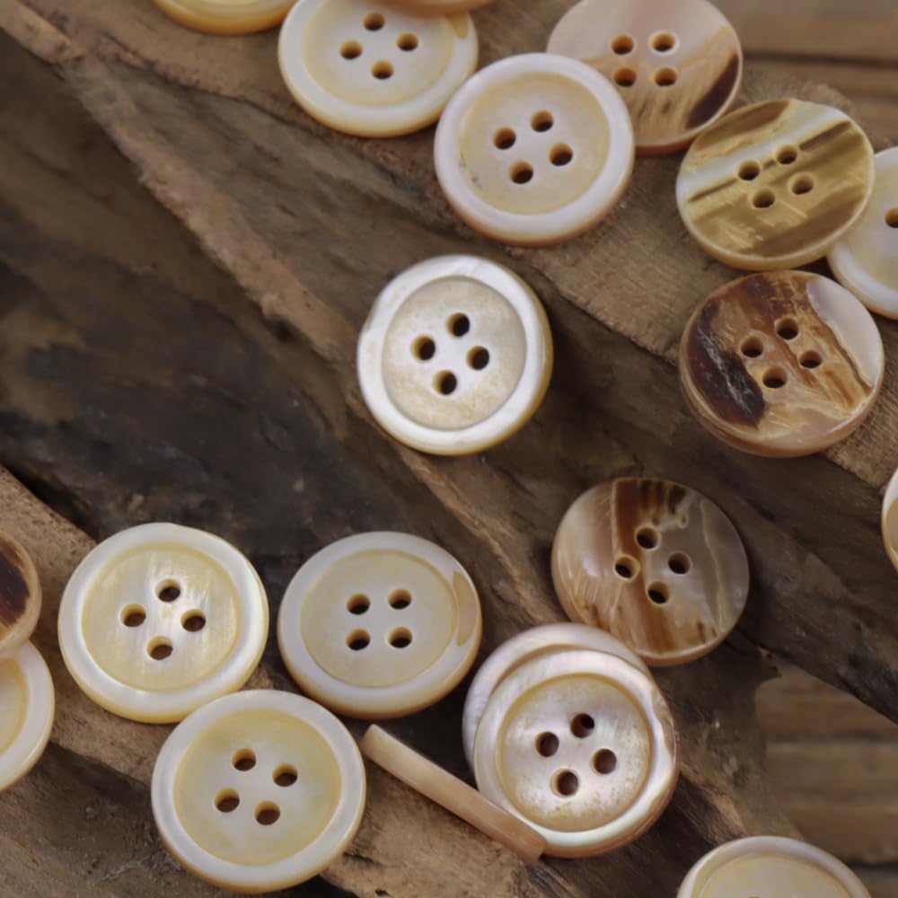10-100 Pezzi 10-15 mm Bottoni in Conchiglia Naturale, Bottoni Rotondi in Conchiglia per Cucito Artigianale per Camicia Maglione Cardigan Fai da Te Artigianato Decorazione Accessori