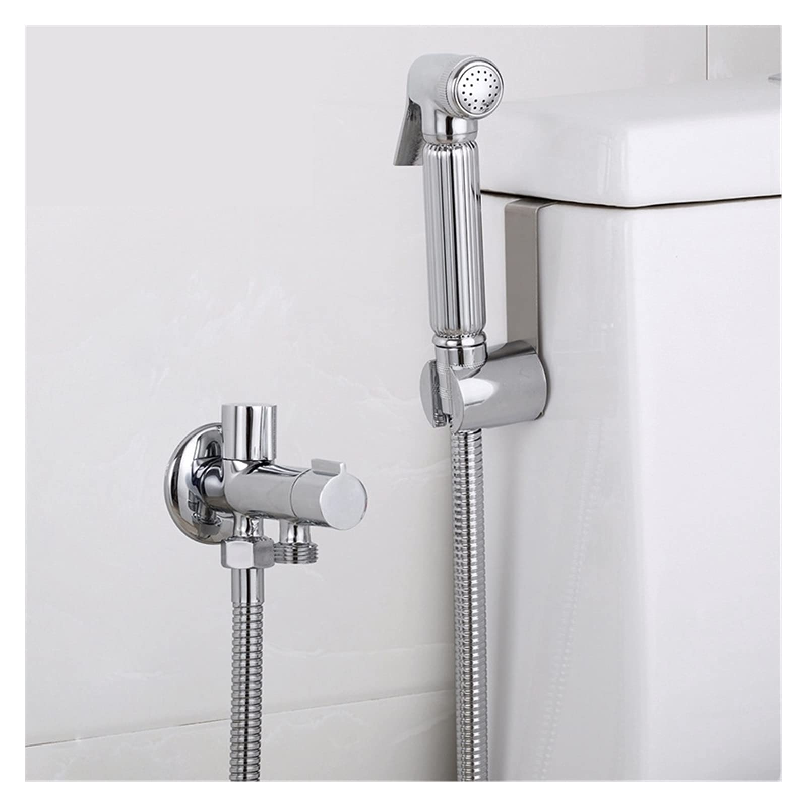FUTENI Handheld bidet sproeier voor toilet, enkele koude doek luier spuitset massief messing dubbele handgreep uitlaatklep Shattaf Douche kit douche bidet kranen, geborsteld grijs (kleur: mat zwart FUTENI Handheld bidet sproeier voor toilet, enkele koude doek luier spuitset massief messing dubbele handgreep uitlaatklep Shattaf Douche kit douche bidet kranen, geborsteld grijs (kleur: mat zwart
