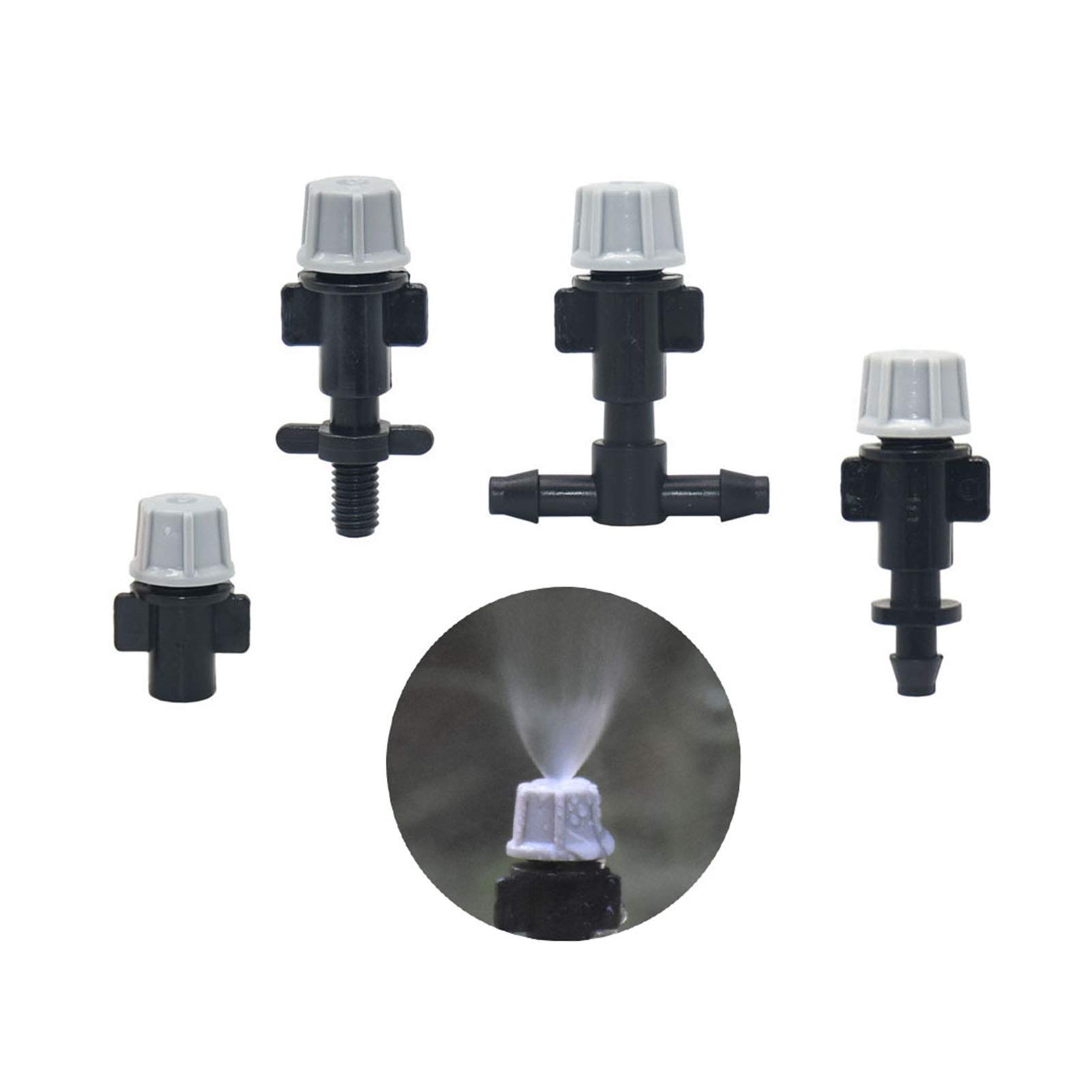 Irrigation sprinkler， 20PCS Adjustable Garden Drip Irrigation Atomizing Nozzle Dripper Sprayer(D)