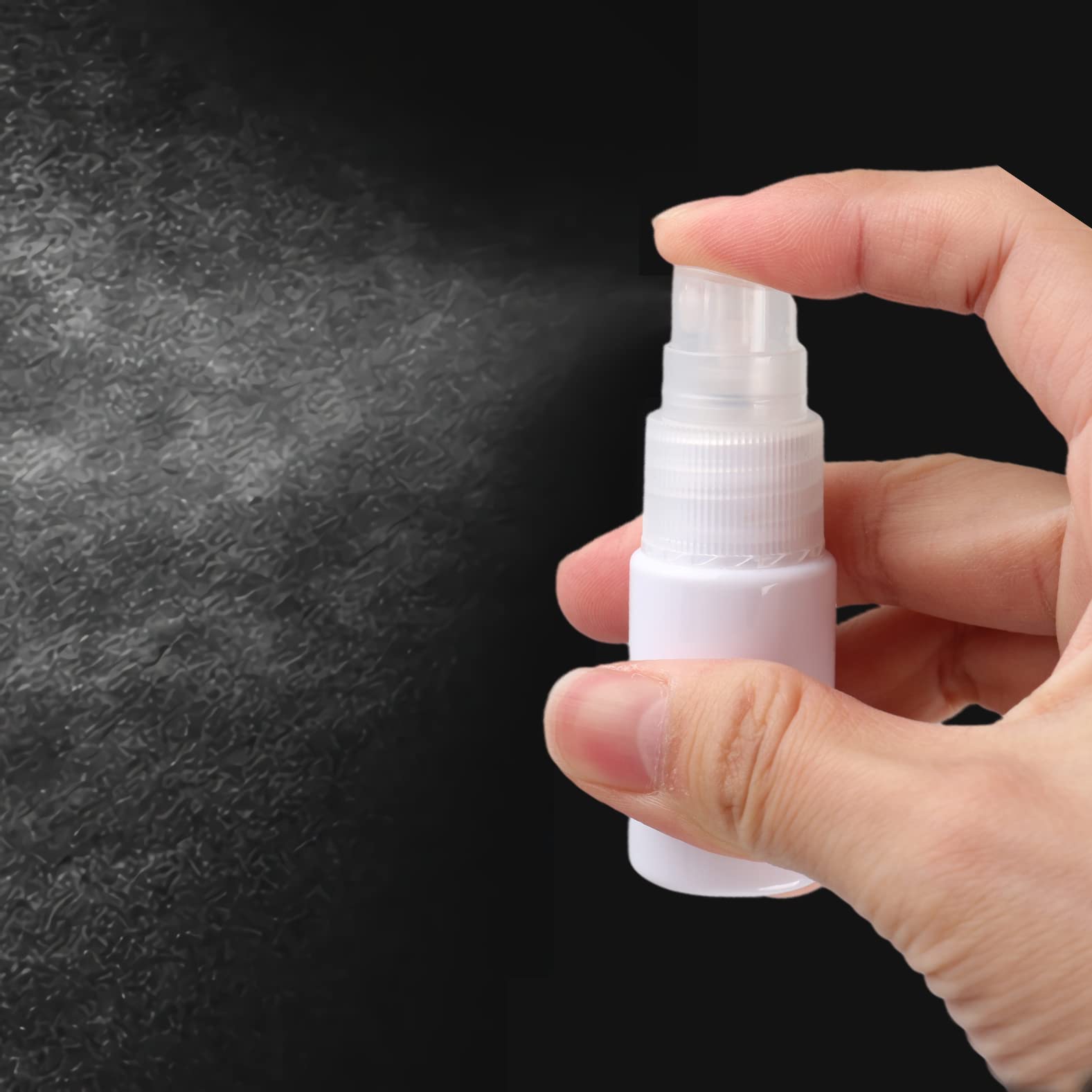 100 Pezzi 10ml Flacone Spray Vuoto Plastica Bianco, Mini Flacone Spray Portatile Riutilizzabile per Nebbia, Bottiglia di Profumo, Cosmetica, Viaggio con 5x Imbuti