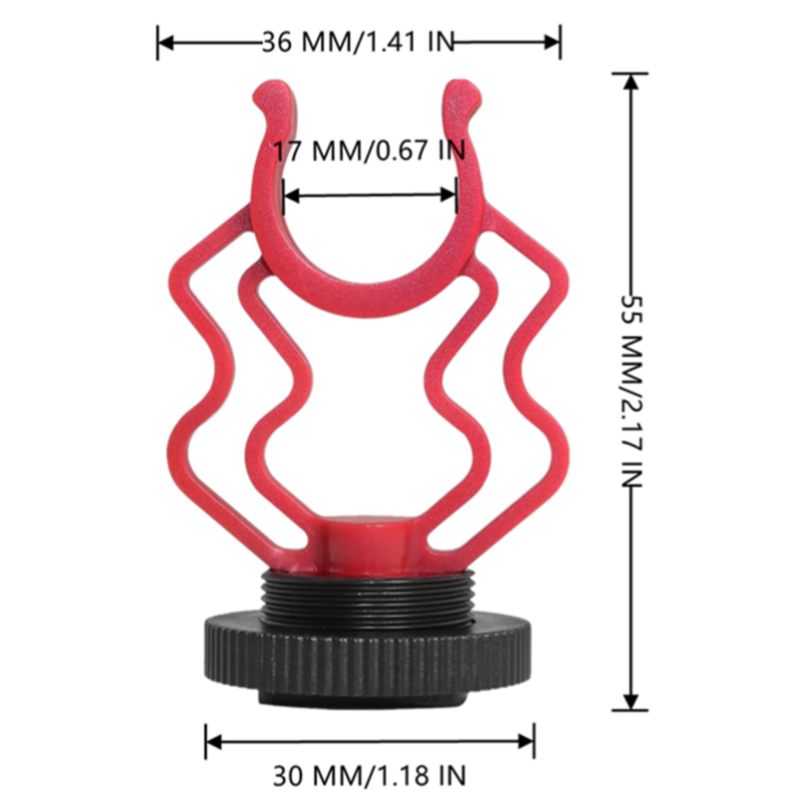 GHYJHS 2 Pcs Microphone Shock Mount Holder Steady Mic Mount Microphone Replacement Shock Mount with 1/4in Cold Shoe for Movo VXR10 Condenser Microphone - Image 2