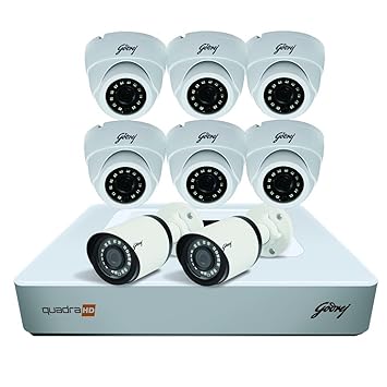 Godrej Security Solutions 1080p HD Security Camera Kit, White