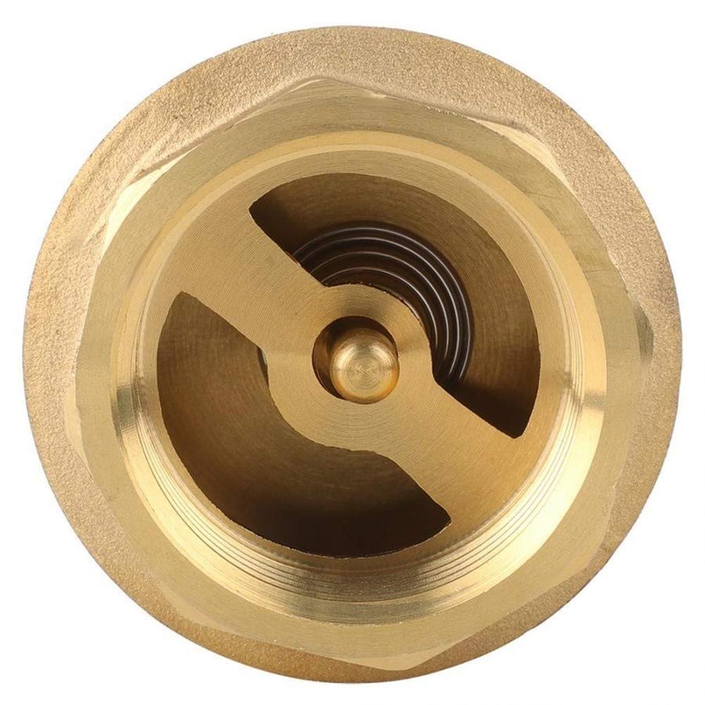 Válvulas de retención Válvula roscada latón alta precisión unidireccional sin retorno for agua Gasóleo(1Inch)