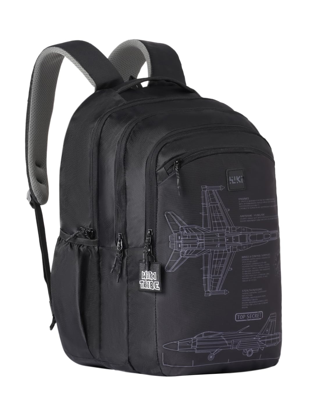 wildcraft Wiki Thryll 40 Backpack For Boys & Girls | 40 Ltr with Laptop Sleeve, DIY Kit, Rain Cover, and Three Compartments with Padded Shoulders |Best for Books,Stationery & Essentials - Jet Black-picture-11