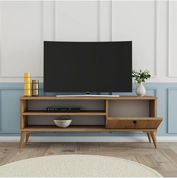 Mezza 1562 Retro TV Unit 120 Cm Basket Color