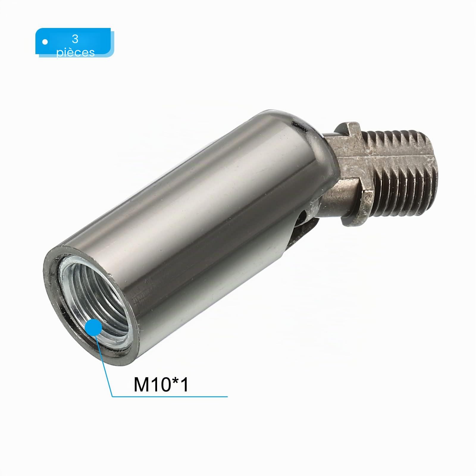 PATIKIL 3 Paquet 180 Degré Incliné Plafond Lumière Adaptateur Polish Noir | M10 Fil Lustres Plafond Pendentif Éclairage Adaptateur pour Angle ou Irrégulier Plafond