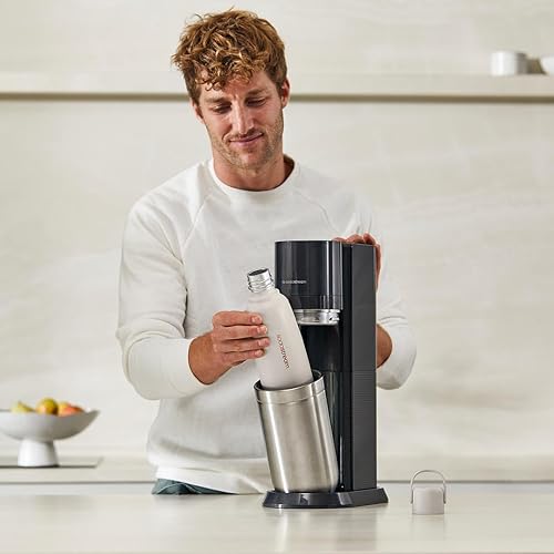 Miniatura 7 de SodaStream Botella de metal Fizz&go Cool Storm de 0.9 L, apta para lavavajillas, compatible con Duo, E-Duo, Terra y mucho más, mantiene el calor y