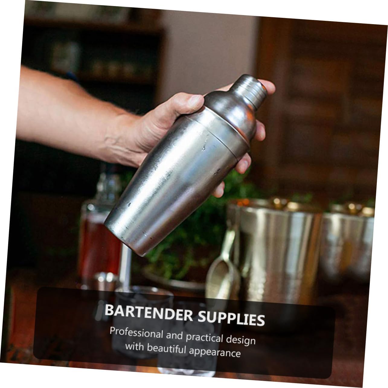 1set Cocktail Shaker Tools Includes Storage Rack for Easy Organization for Home Bar and for Mixing Beverages Cocktails and More