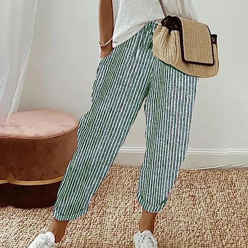 LCMTWX Vacation Outfits for Women Fashion Women Buttons Solid Leg Wide and Casual Plus Size Pants Summer Pants Casual Pants3