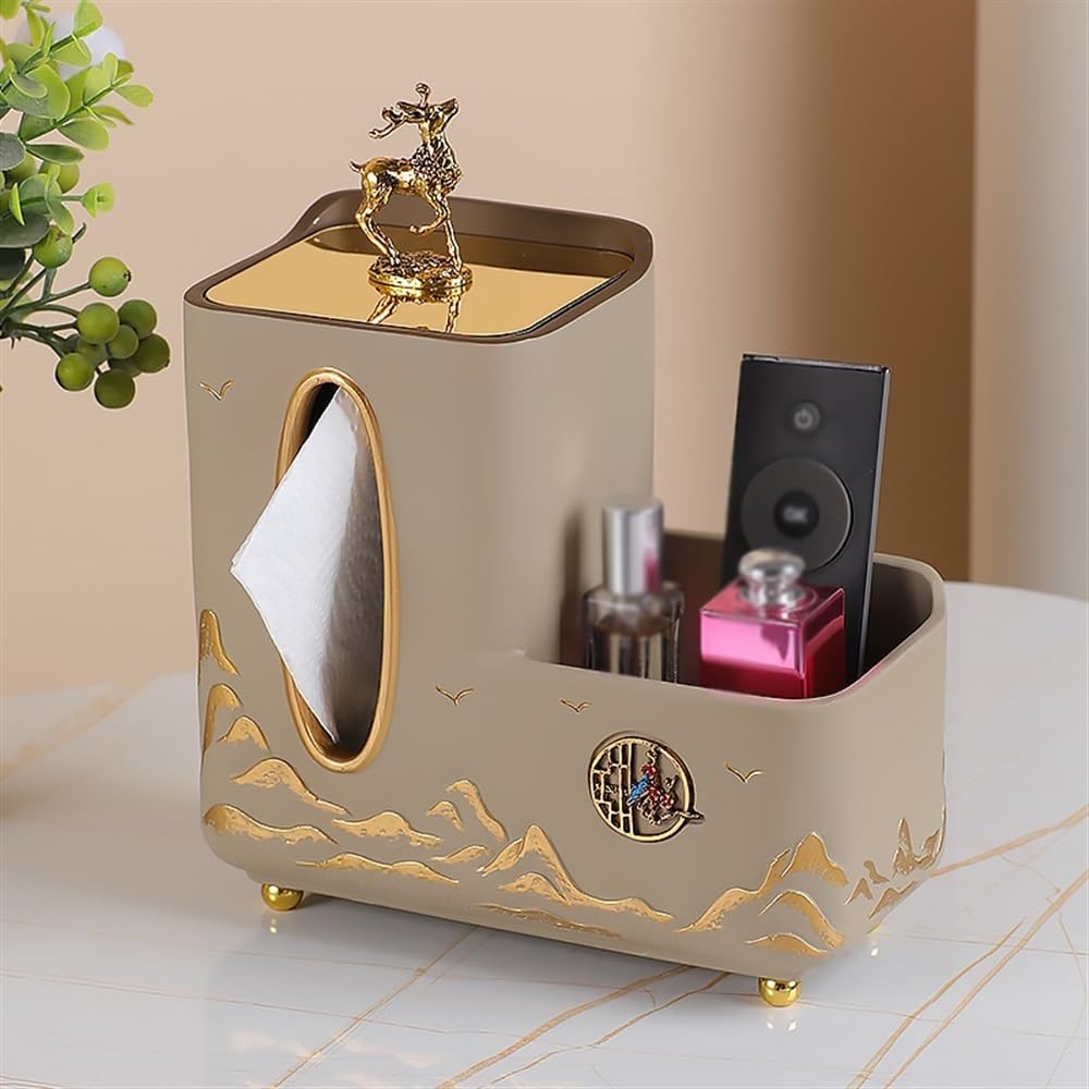 Porta Fazzoletti Copri Scatola for fazzoletti in Resina Cinese, Porta Carta, Ornamenti, tavolino, Organizer for Bagno, Camera da Letto, Ufficio Portafazzoletti