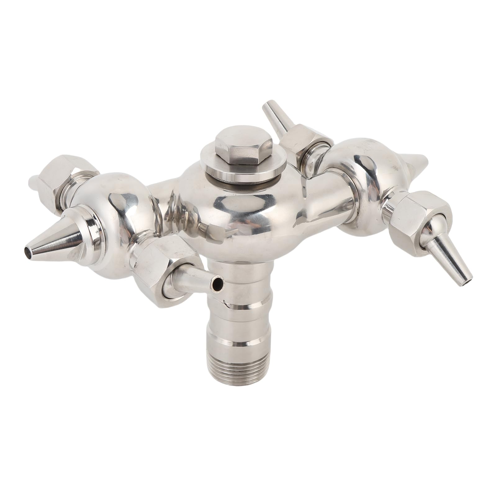 Bewinner Bote de Bola de Pulverización de Limpieza de Acero Inoxidable 304, Rosca Macho DN25, Boquilla de Limpieza de Tanque Giratoria de 360°, Bocina de Circulación Accionada por Retroceso para