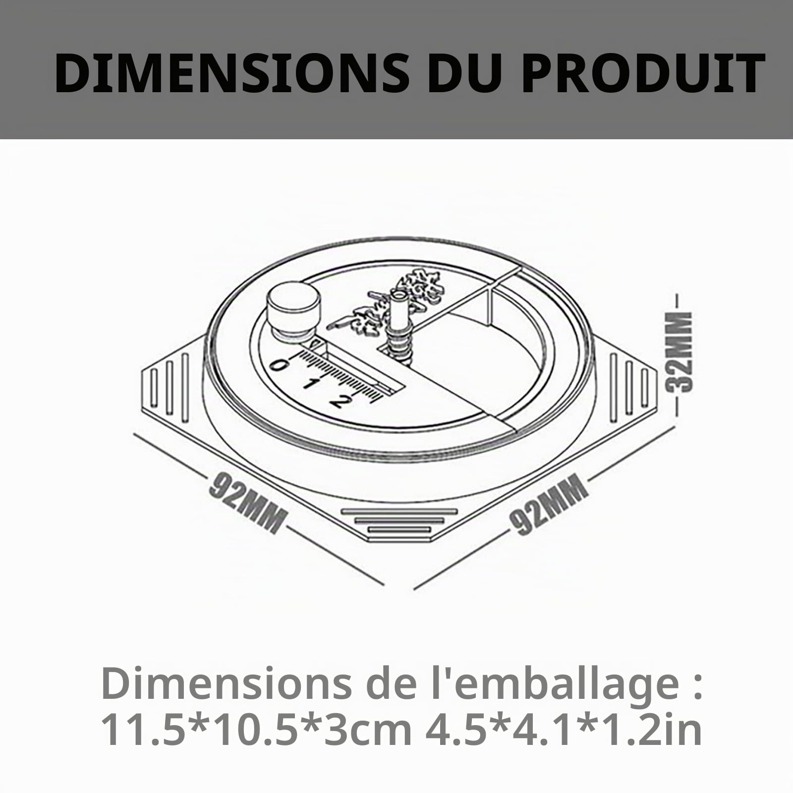 Outil de découpe circulaire précis en acier pour autocollants ronds de 1 à 50 mm