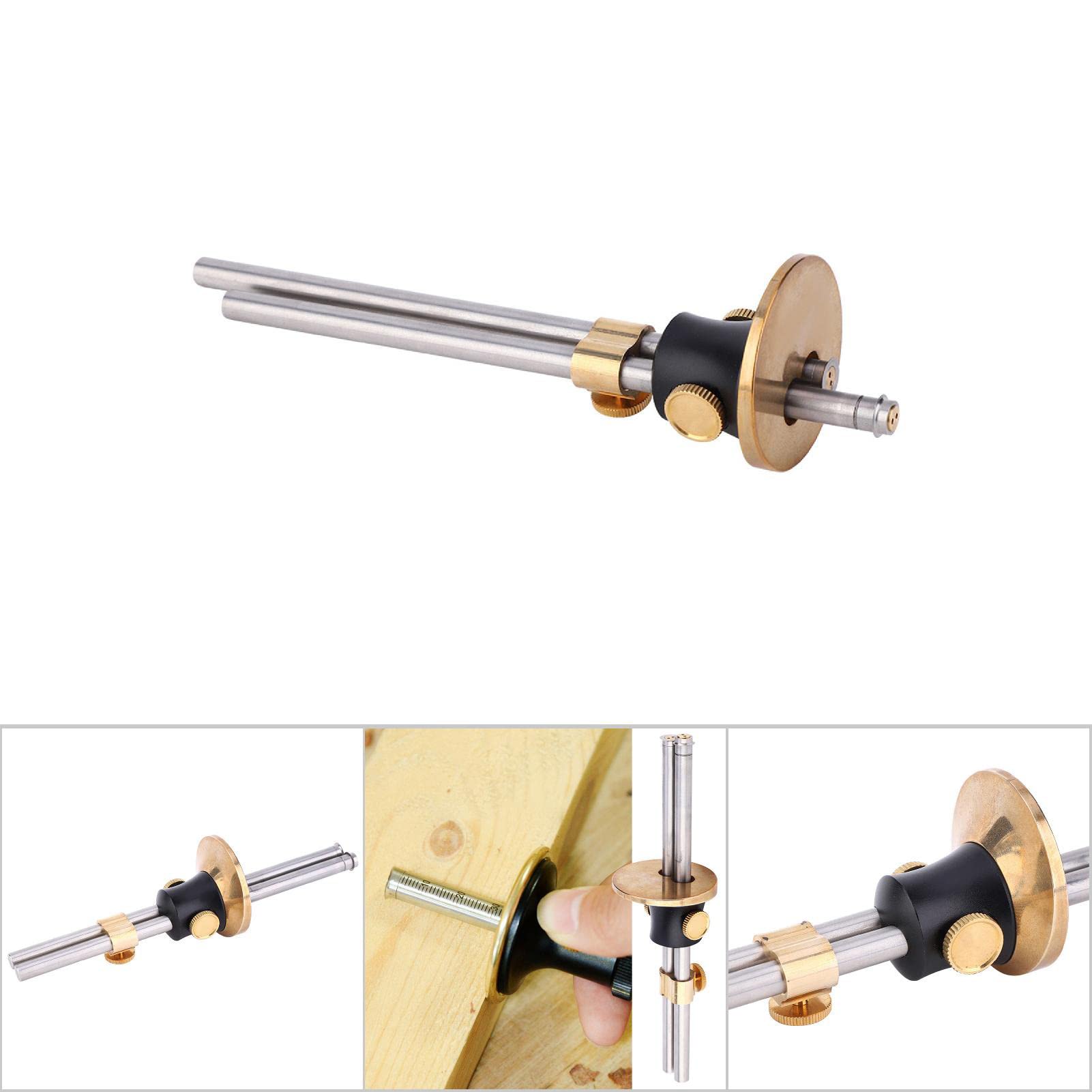 Trazador de Marcado de Carpintero, Herramienta de Metal Precisa para Accesorios de Carpintería, Tensión Ajustable para Trazado Preciso, Acero Inoxidable, Eje único, para Profesionales