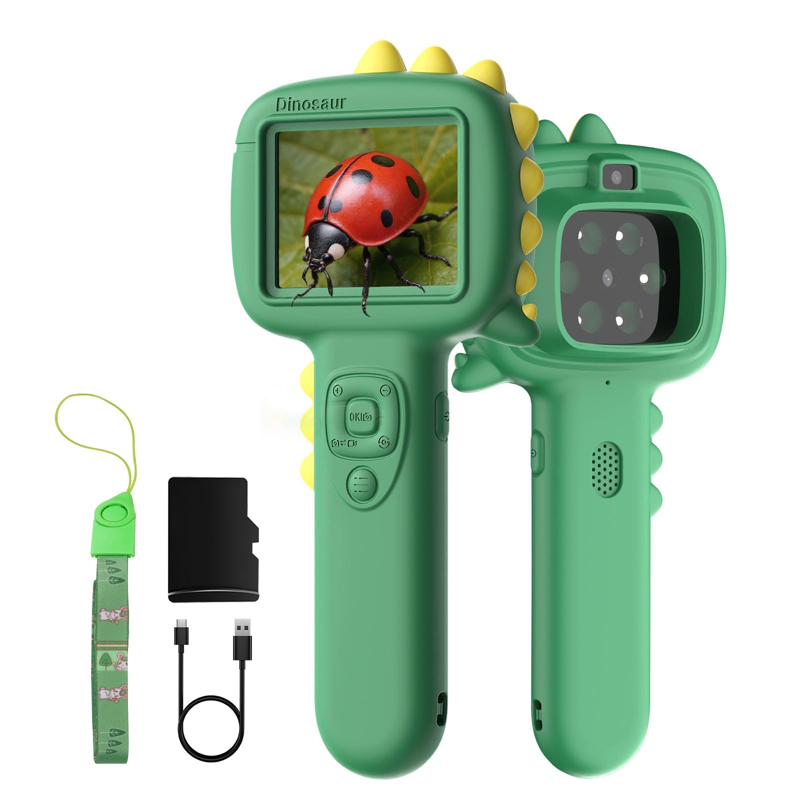 Microscope Camera for Kids Gifts Toys- Handheld Pocket Microscopes with 2.4" Screen and Autofocus - Mini Digital Educational Science Kit for Christmas Birthday for Age 3-5 5-7 8-12 Girls Boys (Green)