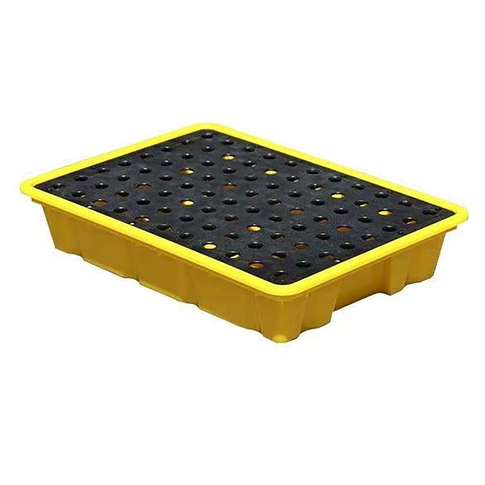 JKJZSALJ Spill Containment Platform,Modular Spill Containment Platform With Drain, Stackable Spill Pallets For Paint Buckets, Large Capacity 72X72X16Cm, Durable Spill Tray For Saf,49x35x9.5cm