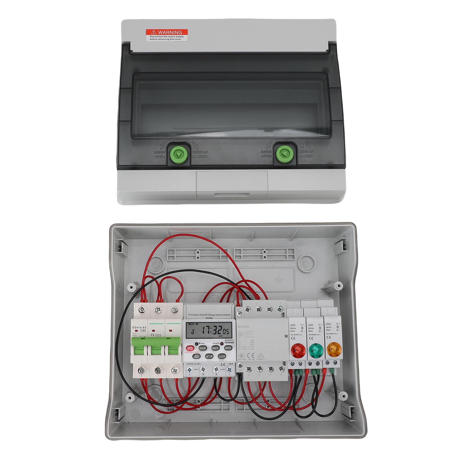 7-Day Digital Timer Switch 380V, IP65 Programmable Outdoor Timer for Pool Pump & Lighting, 16 On/Off Settings, Automatic Digital Time Switch