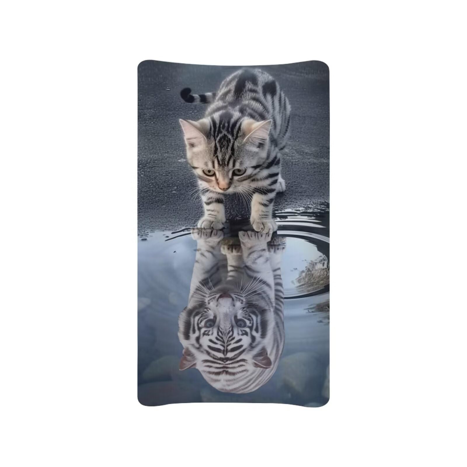 Guosanchn Baby Boys Girls Cat Tiger Super Soft Changing Mat 32" x 16" โ image 1
