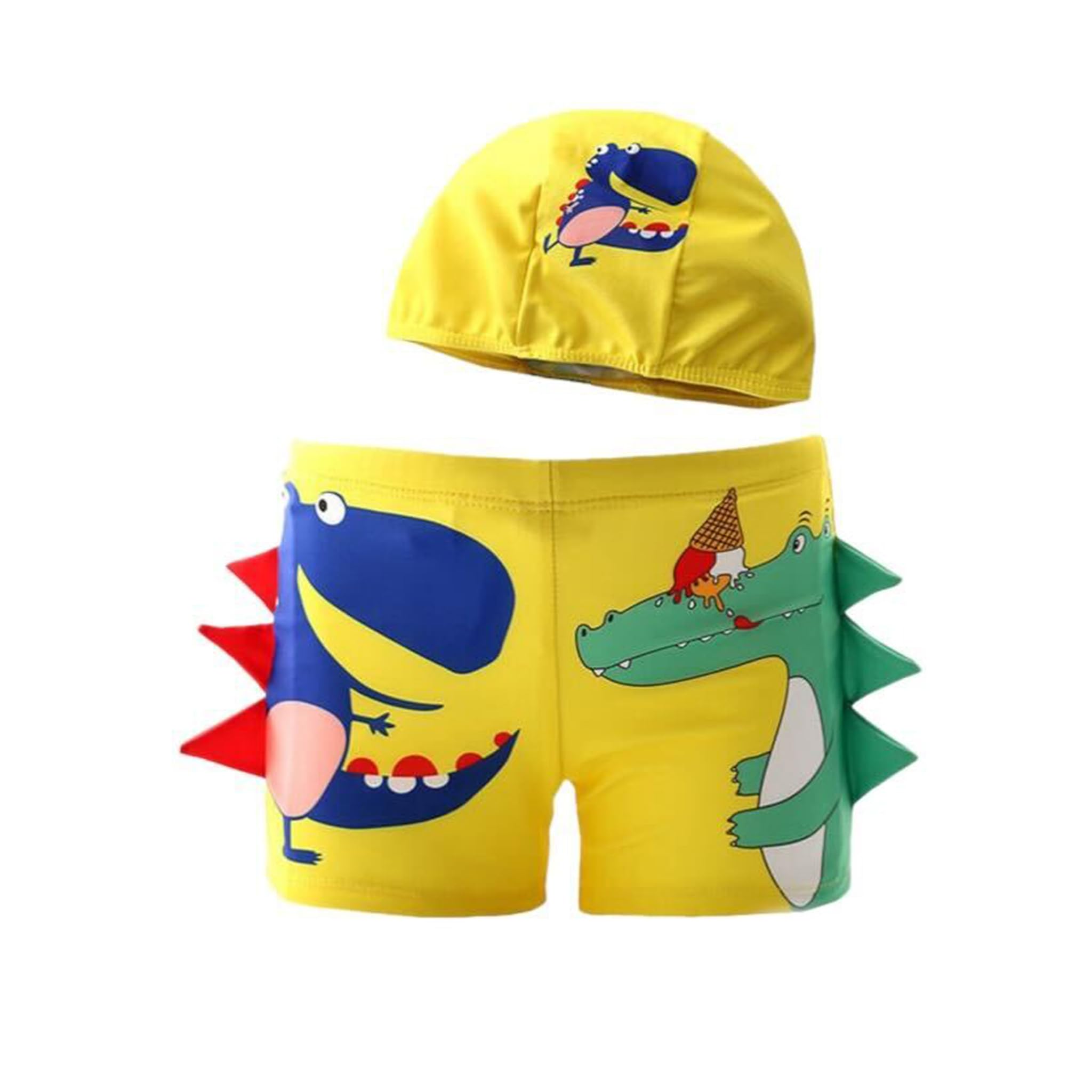 Adventure, Durable 2-Piece Swim Set & Swimswear - Playful Boys' Trunks & Cap for Beach, Pool, Waterpark, Gifting