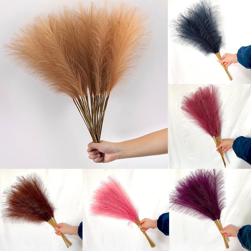 Pampas Grass Grande 10pcs Flores Artificiales Decoración miniatura 5