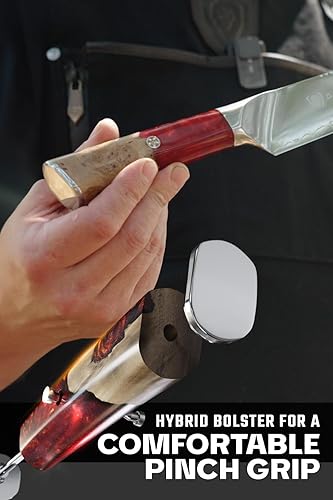 Miniatura 5 de Dalstrong Cuchillo para rebanar  Cortador de 12 pulgadas  Serie Valhalla  Acero 9CR18MOV HC  Resina roja y mango de madera  Afilado  Tallado,