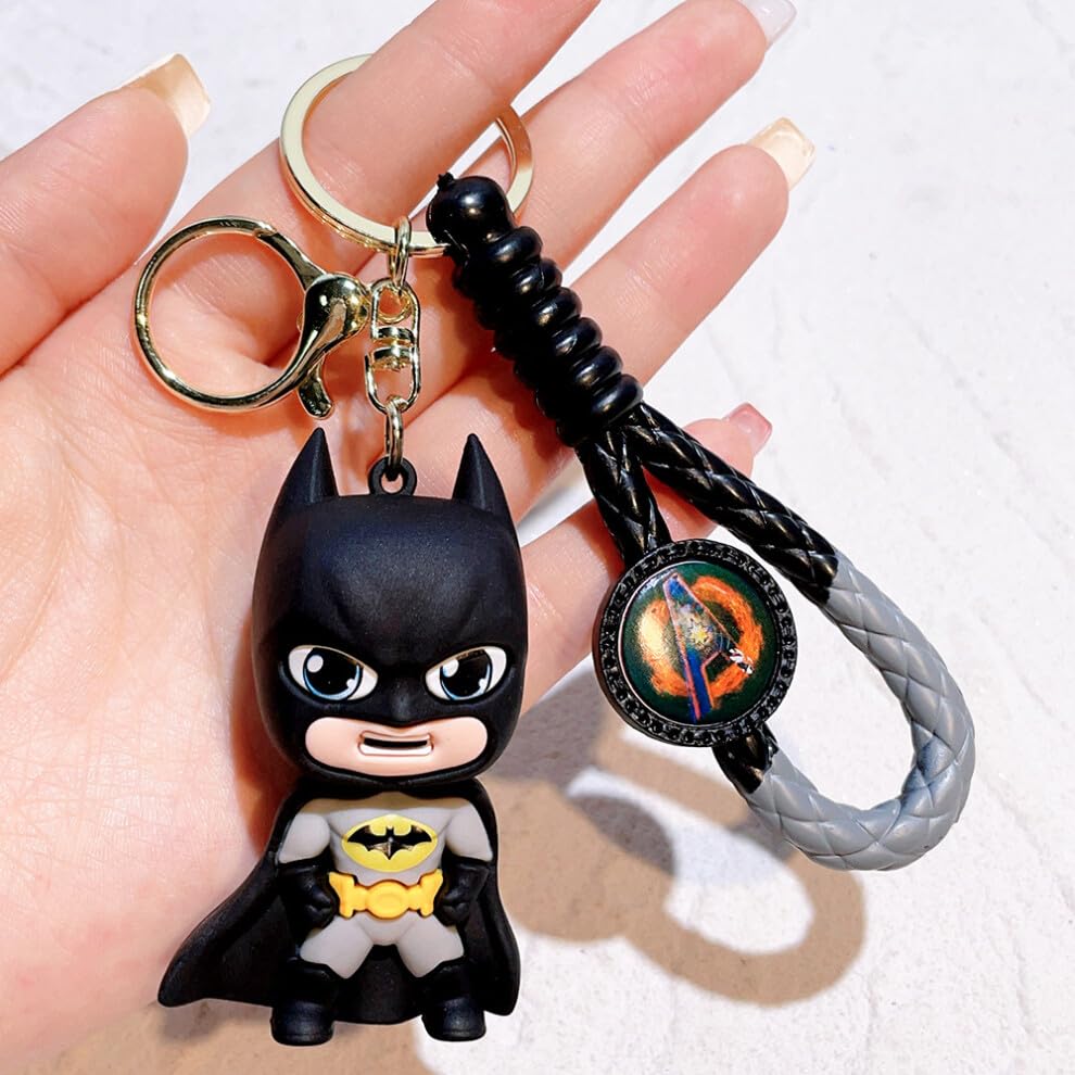 Daiyamondo Angry Bat Character Keychain – Silicone Rubber Key Ring with Lanyard for Cool Gifting - Image 2 thumbnail
