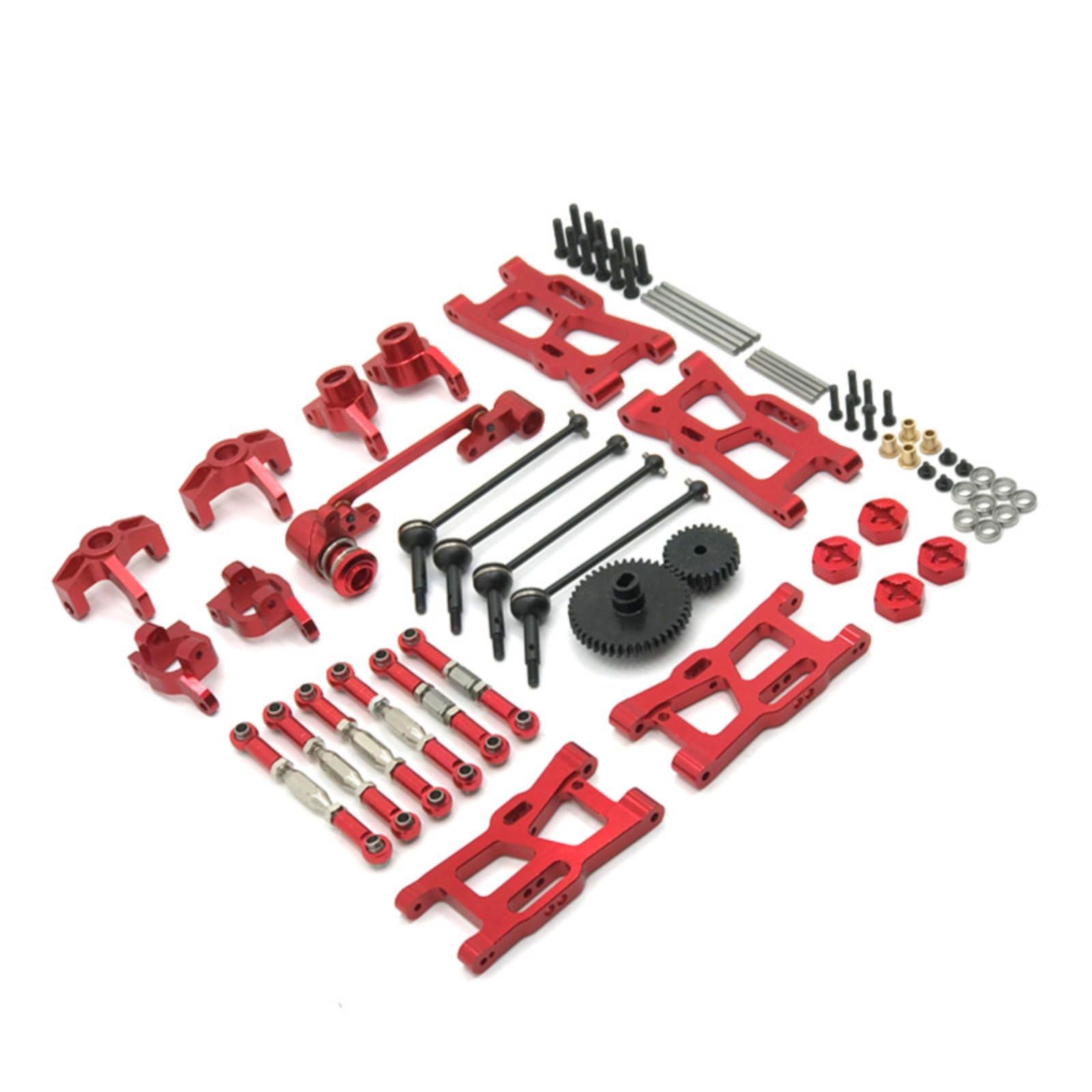 Industrial Vehicle RC Auto Tuning Teile set Reparaturkit Aufrüstkit Ersatzteile Metallkomponenten Kompatibel mit Wltoys 1/12 Und 1/14 für Hobbywerkstatt Rennstrecke Hinterhoffahrten , color to 3