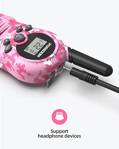 Miniatura 4 de Walkie Talkies T388A para niños, paquete de 2 walkie talkies para niños y niñas