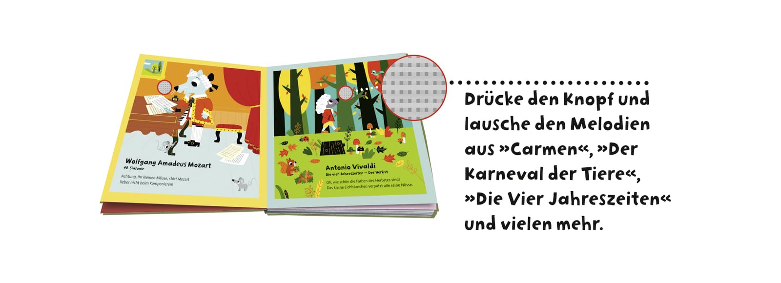 Hörst du Mozart, Bach und Beethoven? (Soundbuch): mit 12 Melodien der größten Komponisten │ besonderes Pappbilderbuch ab 1 Jahr (perfekt zur musikalischen Früherziehung)
