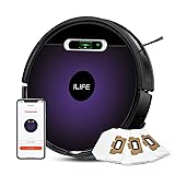 ILIFE V3s Max Robotic Vacuum & Mop, 40 Days Dust Storage Bag & Washable Dustbin, 3000Pa, Best for All Indian Flooring, Pet Hair Friendly, Wi-Fi & GH, Alexa, Cleans Up to 2000 sq. ft.