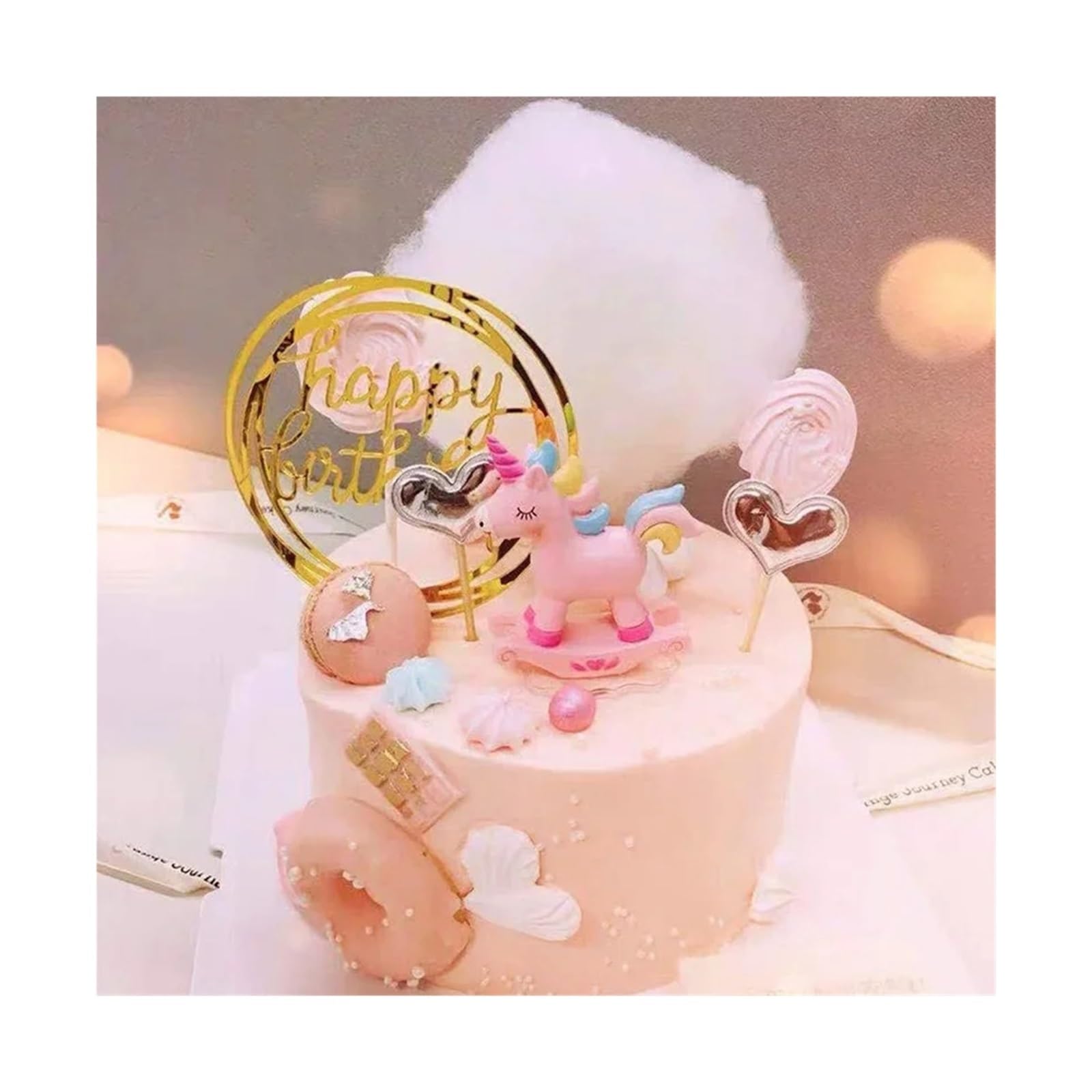 4 Stück „Happy Birthday“-Kuchenaufsatz Für DIY Kuchenherstellung