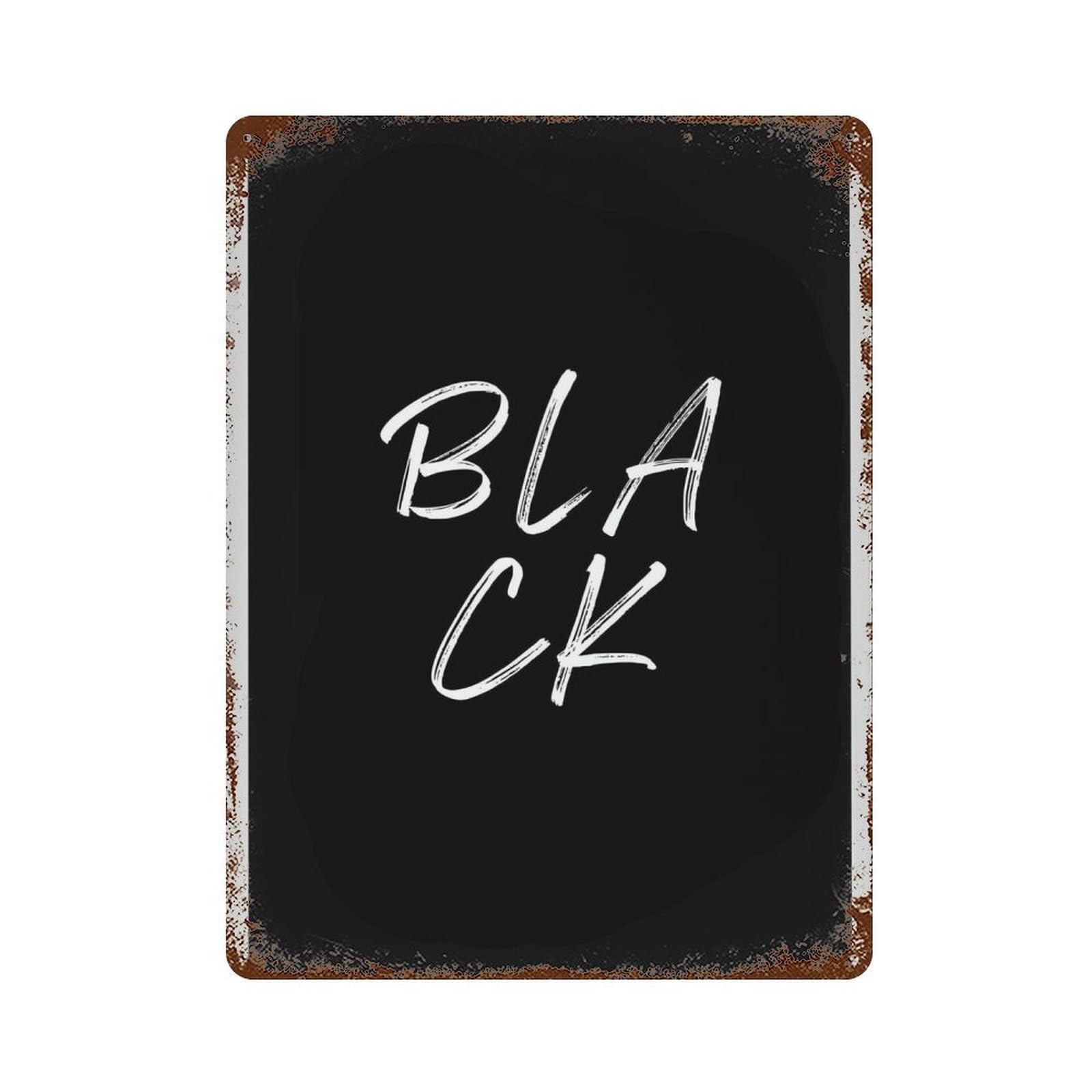 xiaoxiaoshen Black Historical Text Art - Minimalism Wall Decor Art Metal Tin Poster Modern Home Decor Art Home Bar Shop Decorations Vintage Sign 40x30cm