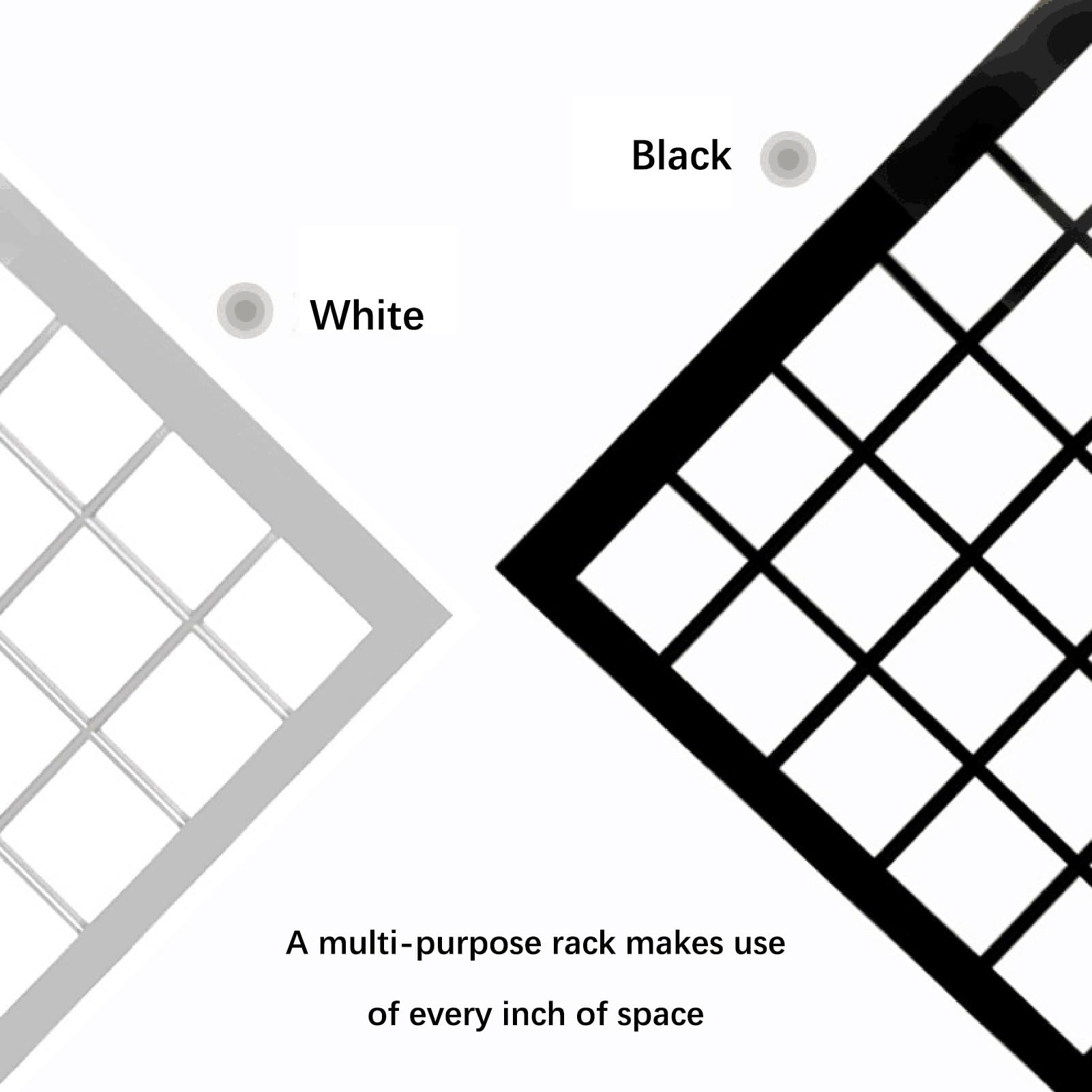 Gridwall-Panels Und -Einheiten, Handelsklasse Einzelhandel Präsentationsständer, Fotogitter-Wandregal, Ladenbau-dekoratives Fach-Fach, Home-Office-Raster Lagerung Regale (Color : Black, Siz