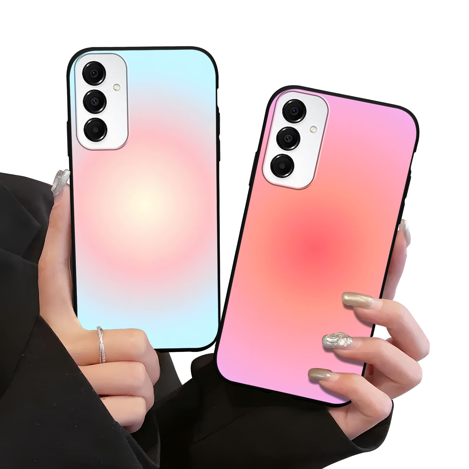 2 Pack Cute Preppy Phone Cases for Samsung Galaxy S22 5G Case Aesthetic Phone Case Camera Protection Soft TPU Shockproof Protective for Women Girls