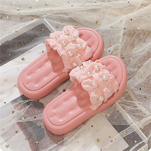 Toddler Sandals Toddler Baby Girl Slippers Open Toe Slippers Girl House Shoes Baby Soft Soled Pearl Toddler Girl2