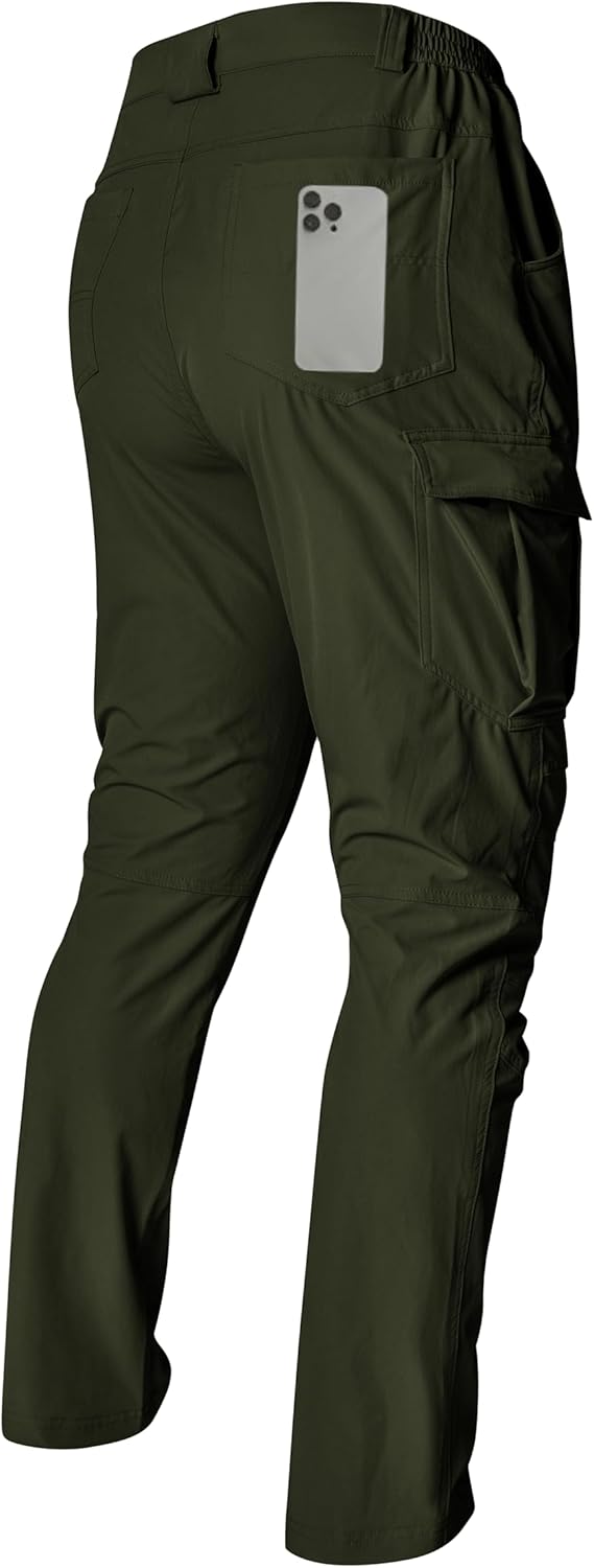 Mens Work Pants Hiking Cargo Waterproof Breathable Lightweight Stretch Quick Dry Outdoor Summer Pants