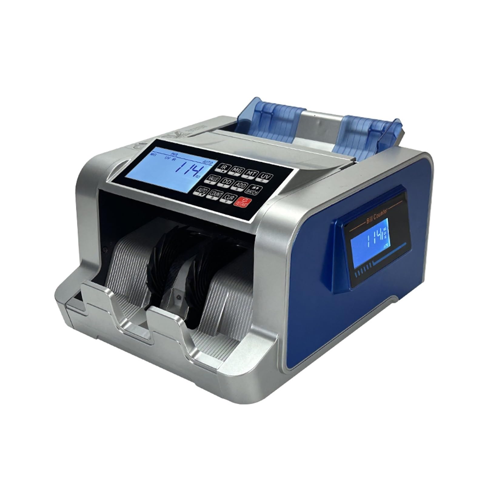 Multi-Currency Money Counter for USD, Banknote Cash Detector with Flag Option