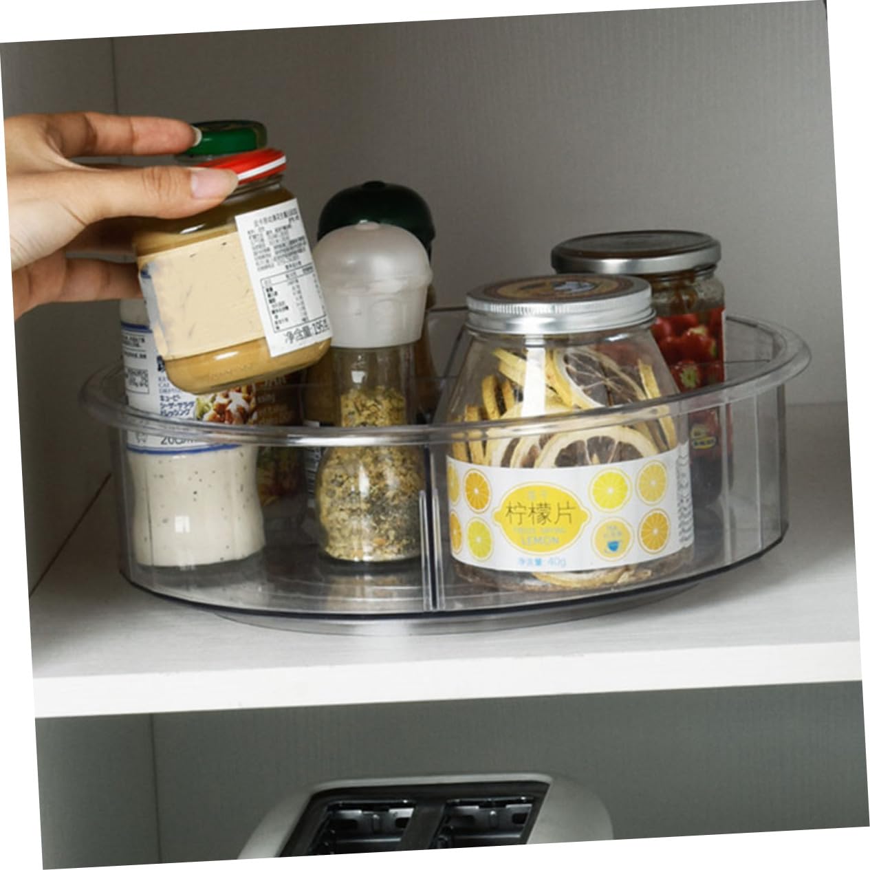 LABRIMP Dispensador Giratorio De Condimentos Organizador De Cocina Transparente Almacenamiento De Baño