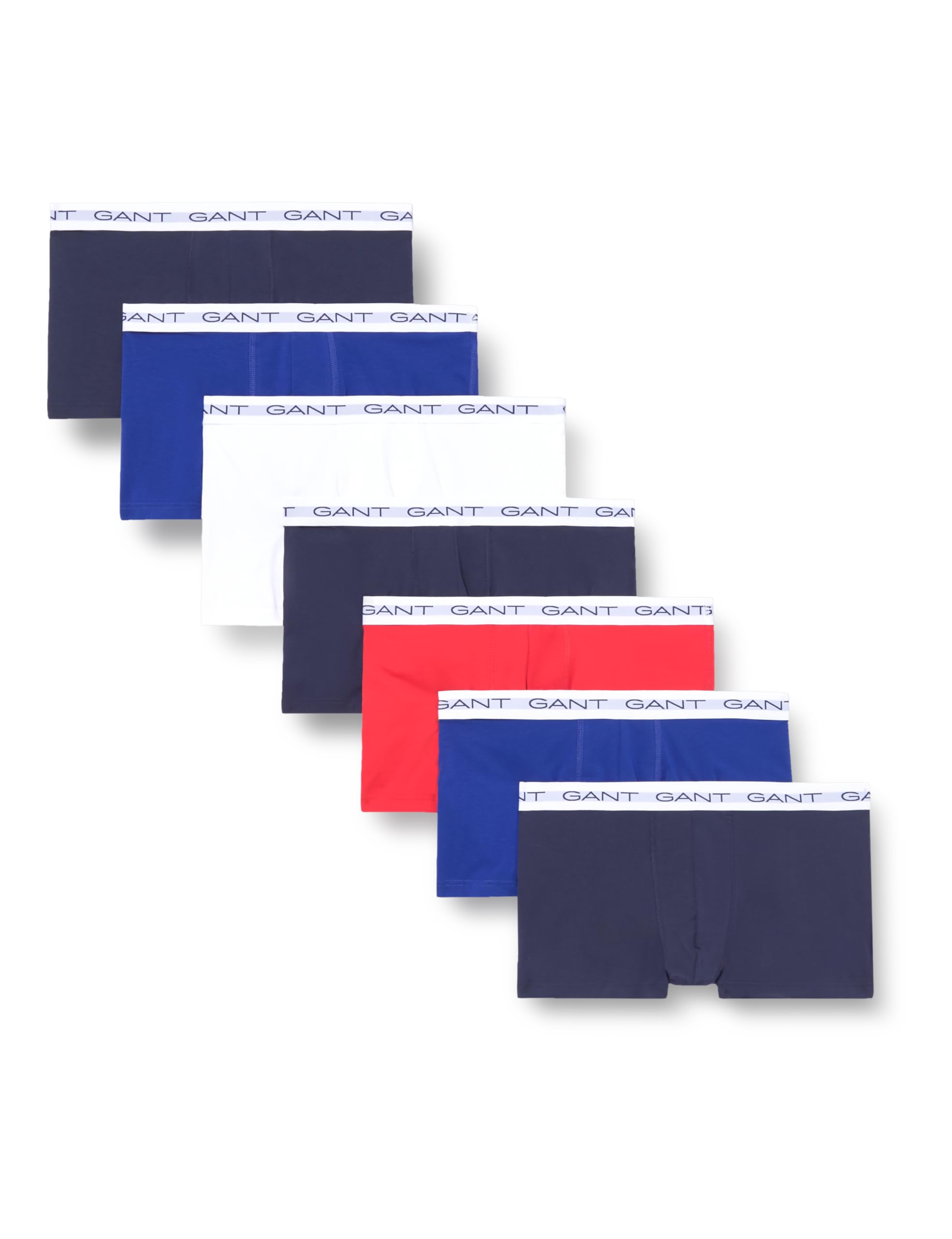 GANT Men's Trunk 7-Pack Underwear, Multi-Coloured, One Size (Pack of 7)