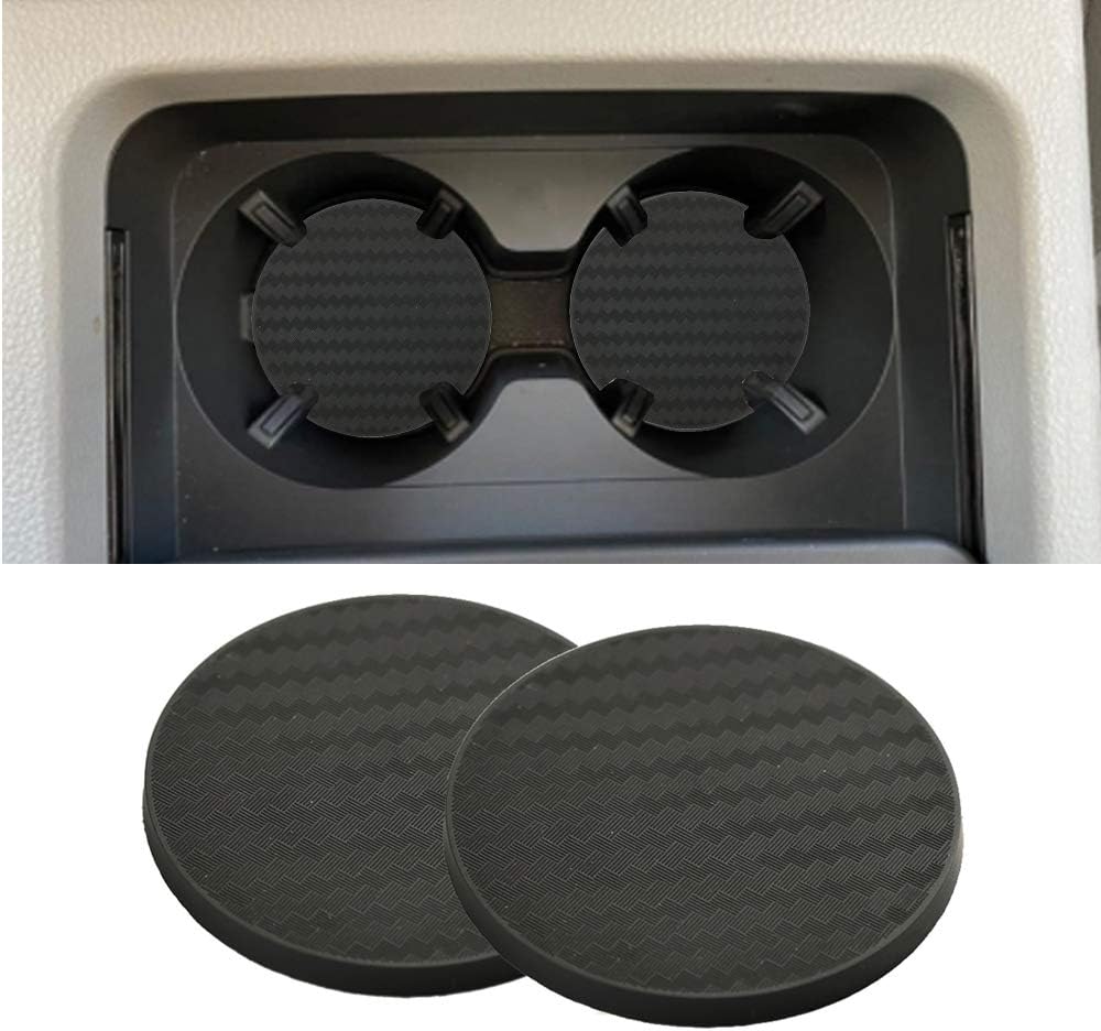 2PCS 2.75 Inch Car Interior Cup Holder Pad Set Round Auto Cup Holder Insert Drink Coaster fit for Vehicle SUV Truck Car